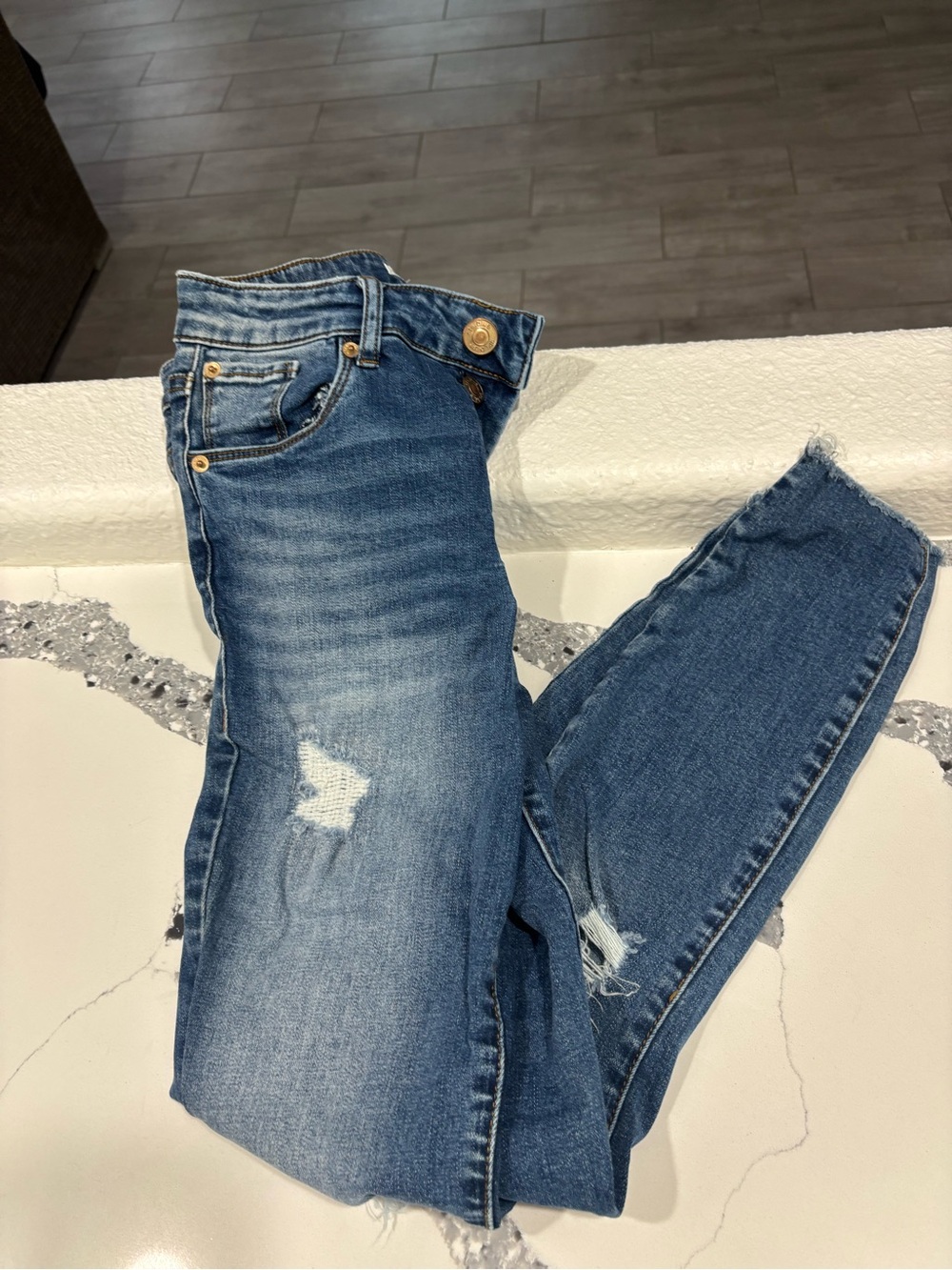 STS Blue Medium Wash Distressed Skinny Jeans
